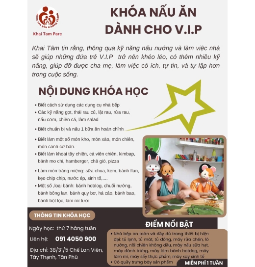 Khóa học nghề cho trẻ V.I.P