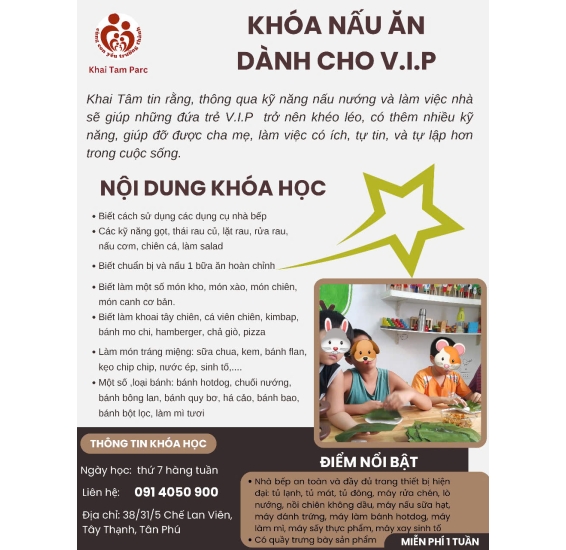 Khóa học nghề cho trẻ V.I.P